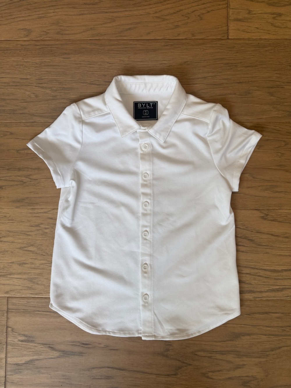 BYLT Basics Kids' White Executive Short-Sleeve Shirt 4-5y